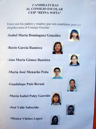 Candidatos elecciones Consejo Escolar